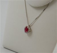 Collana Recarlo Donna Iris in Oro bianco Rubino 0.41 Ct P33CC251/RB-42 - P33CC251/RB-42